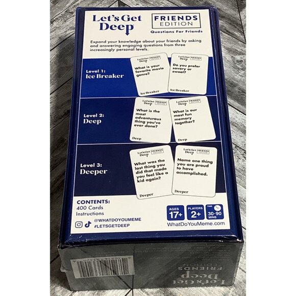 Lets Get Deep Friends Edition Card Game New Sealed - Picture 4 of 6